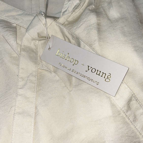 NWT Bishop + Young Bonnes Vacances Harper Smock Top Off white size Small - Picture 3 of 15